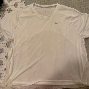 Nike White Dri-FIT Short Sleeve Tee